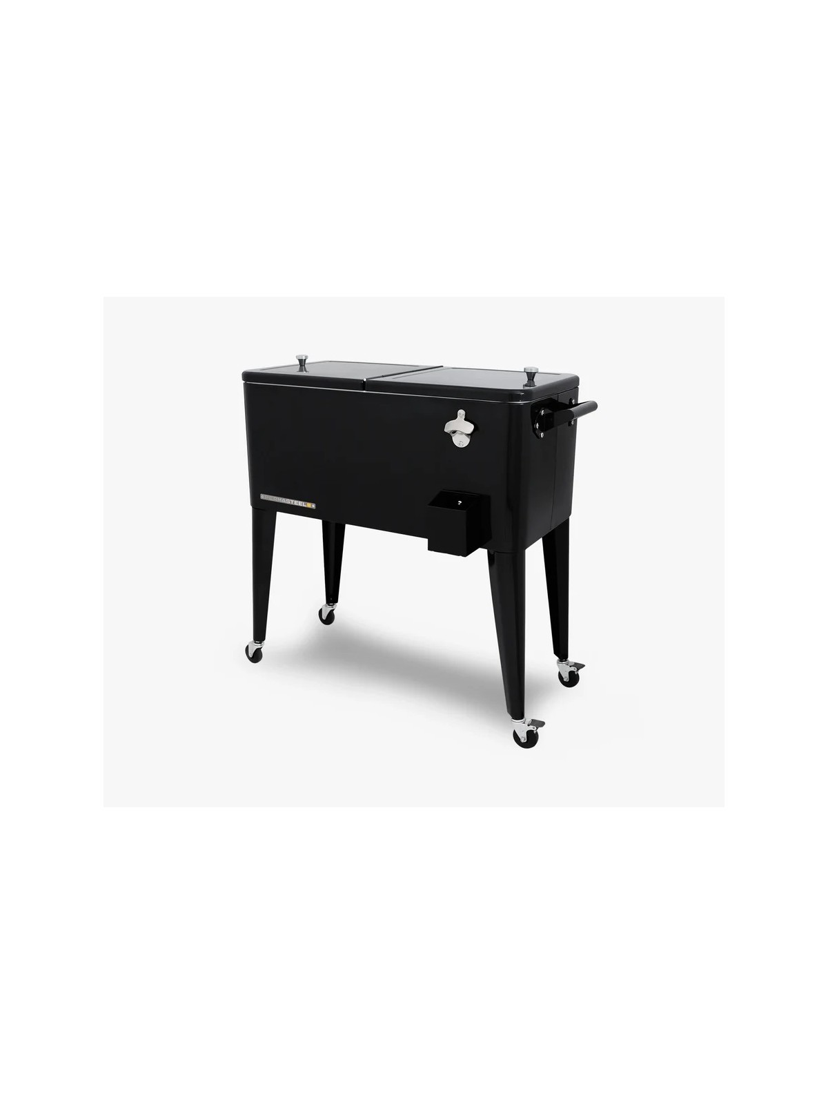 PermaSteel 75 litru terases dzesētājs uz riteņiem, melns