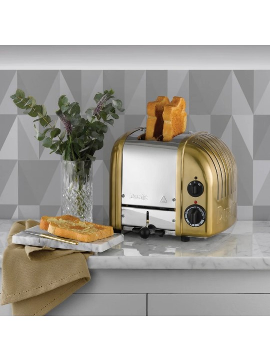 Dualit röster NewGen Classic 2- viilule, Brass/valgevask