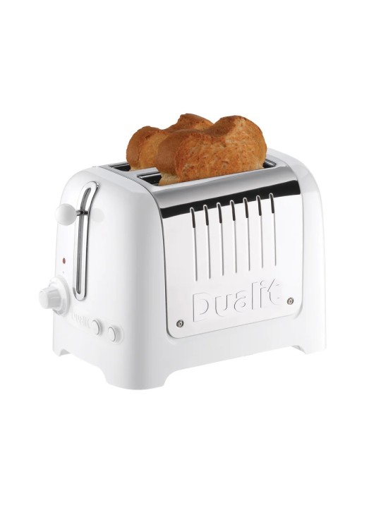 Dualit 2 Šķēļu Lite tosteris, Balts