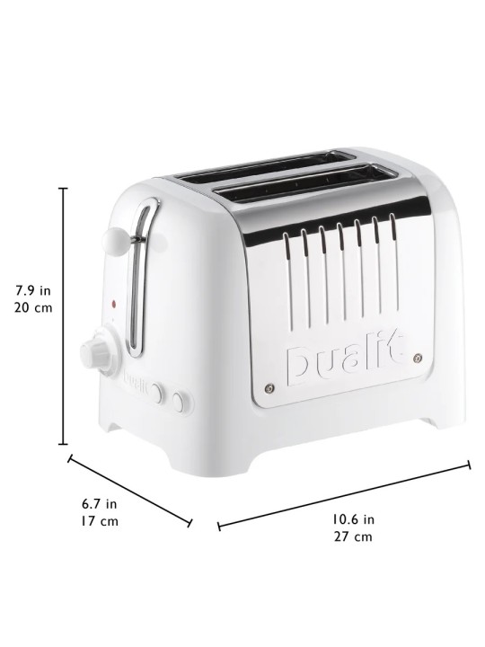 Dualit röster Lite 2- viilule, valge