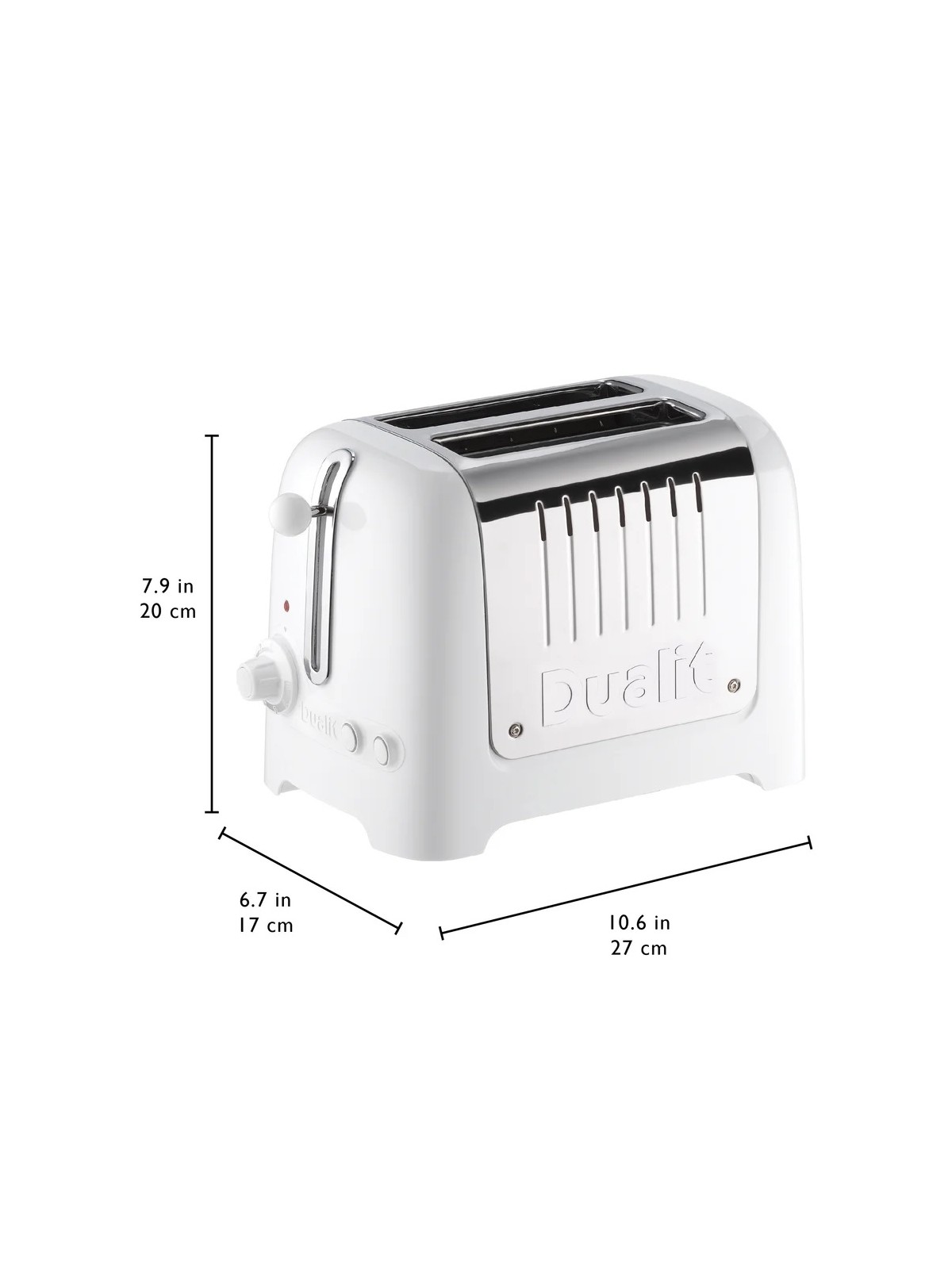 Dualit röster Lite 2- viilule, valge