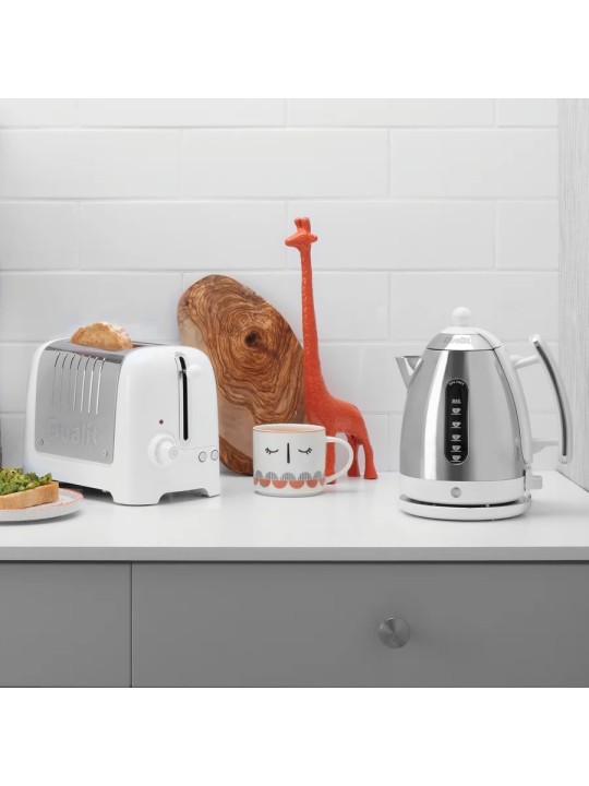 Dualit 2 Šķēļu Lite tosteris, Balts