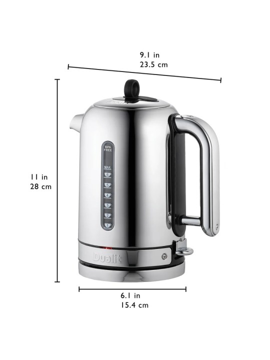 Dualit veekeetja Classic 1,7 l, poleeritud hõbedane