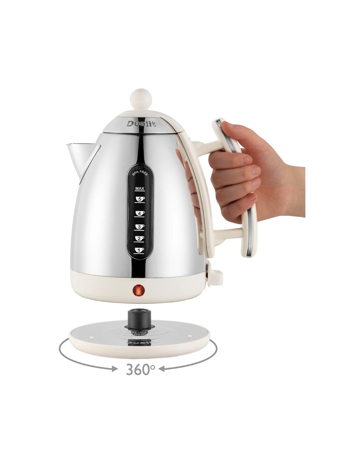 Dualit 1,5l virdulys - kreminė balta