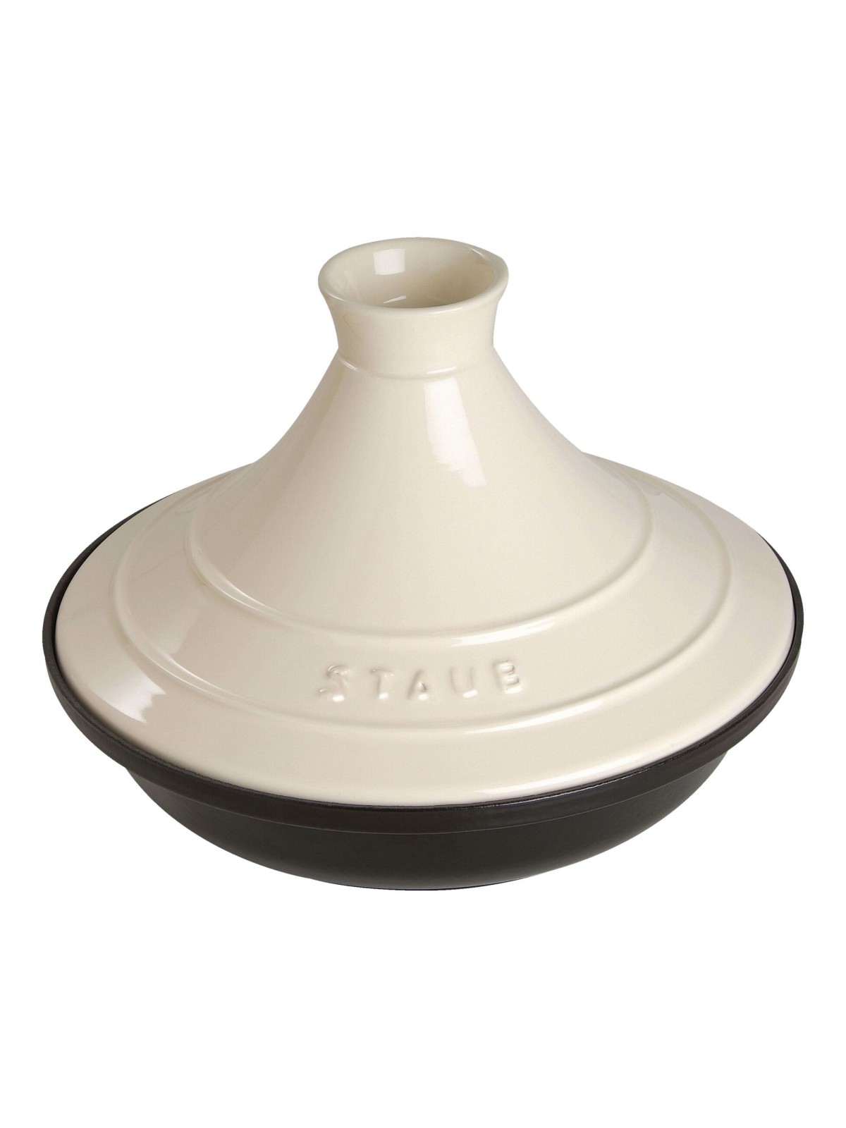 Staub Tajine malm 28 cm/ 2 l, must/ kreem