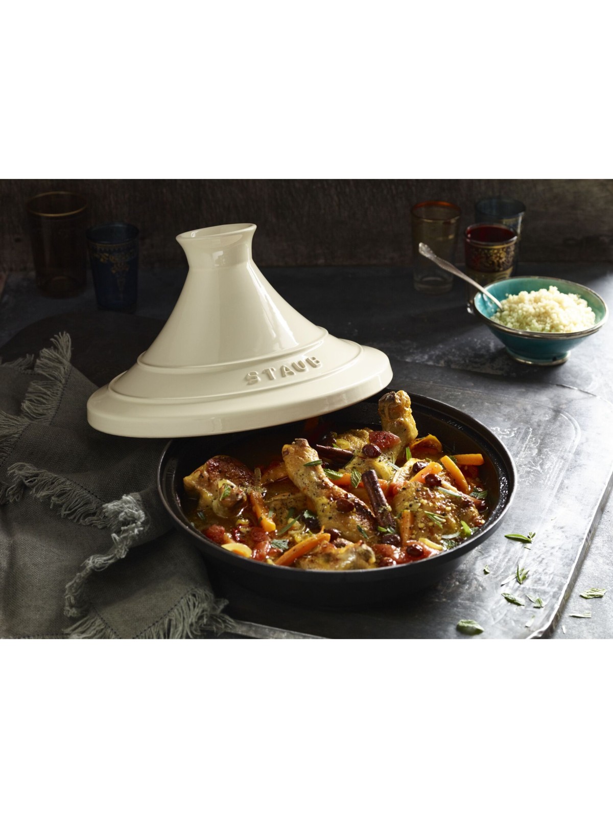 Staub Cast Iron, Tajine 2 l, cream