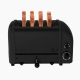 Dualit 4 šķēļu NewGen Classic tosteris, Stealth Black