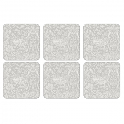 Pimpernel Pure Morris 6 Strawberry Thief Coasters