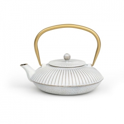 Bredemeijer Cast Iron Teapot Linhai – 1.1 L White