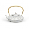 Bredemeijer Cast Iron Teapot Linhai – 1.1 L White