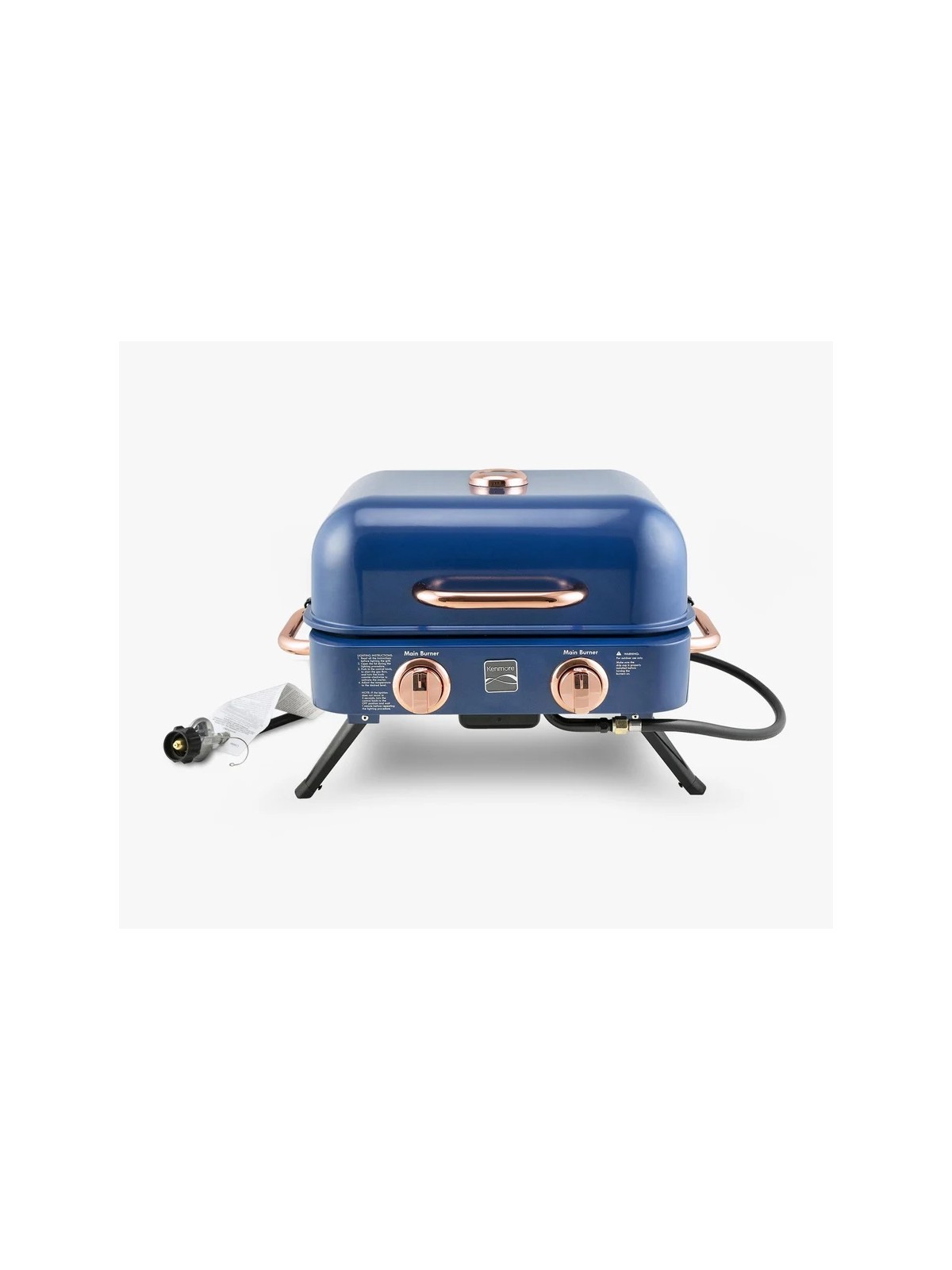 Kenmore 2-Burner – Blue Portable Tabletop Retro Gas Grill