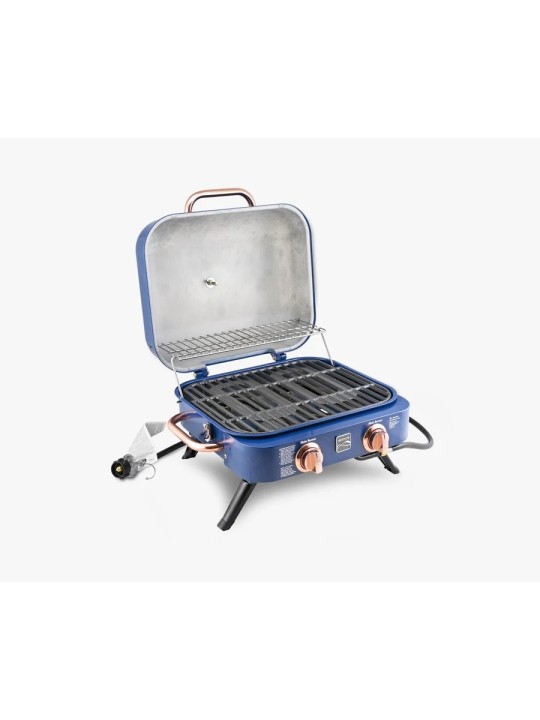 Kenmore 2-Burner – Blue Portable Tabletop Retro Gas Grill