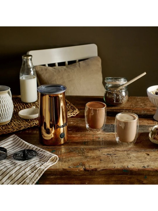 Dualit Handheld Milk Frother & Hot Chocolate Maker, Copper