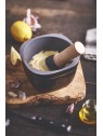 Emile Henry Mortar and Pestle – Ceramic and Wood