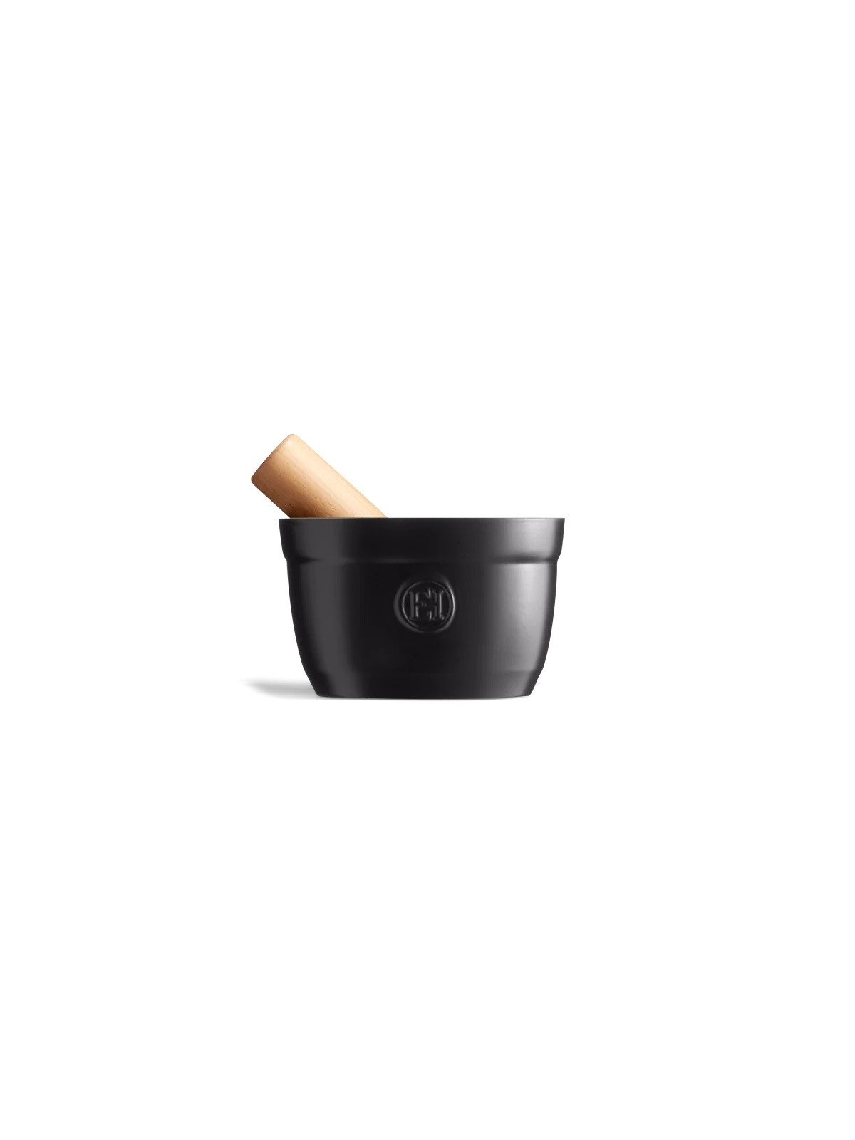 Emile Henry Mortar and Pestle – Ceramic and Wood