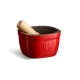 Emile Henry Mortar and Pestle – Ceramic and Wood
