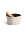 Emile Henry Mortar and Pestle – Ceramic and Wood