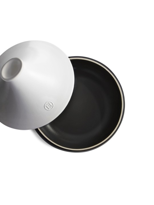 Emile Henry tajine Delight, must/valge
