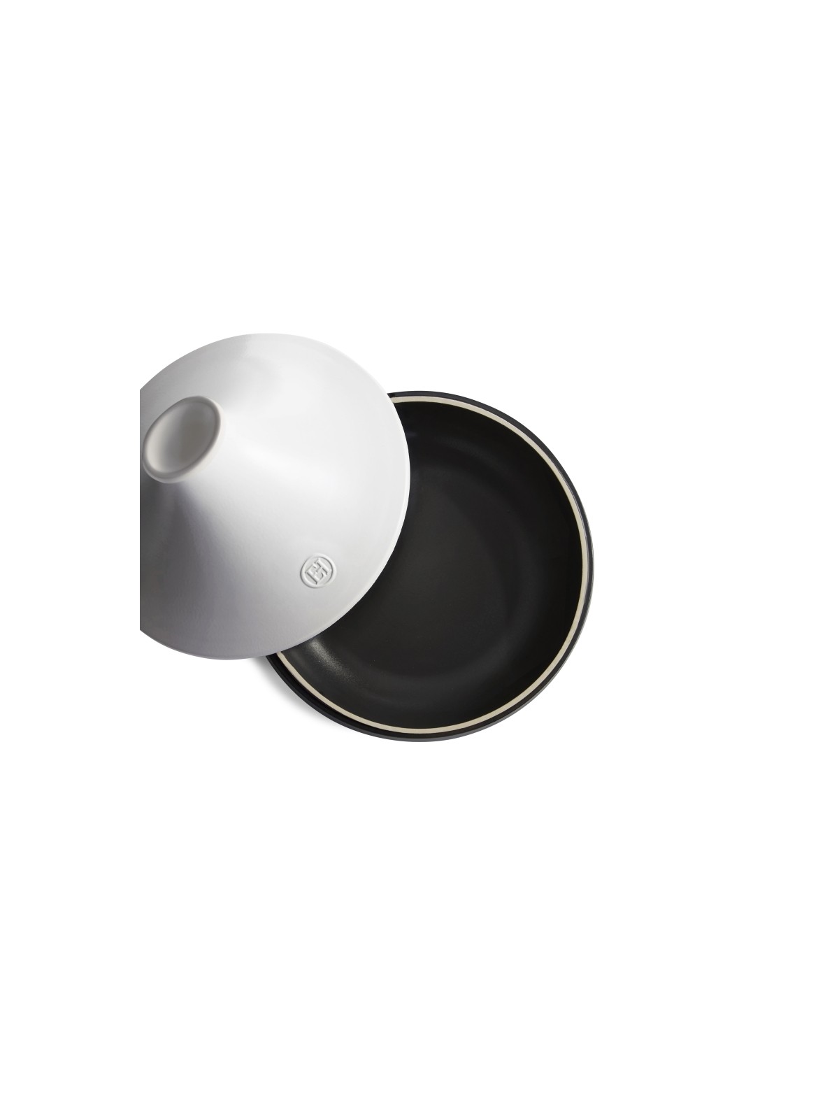 Emile Henry tajine Delight, must/valge