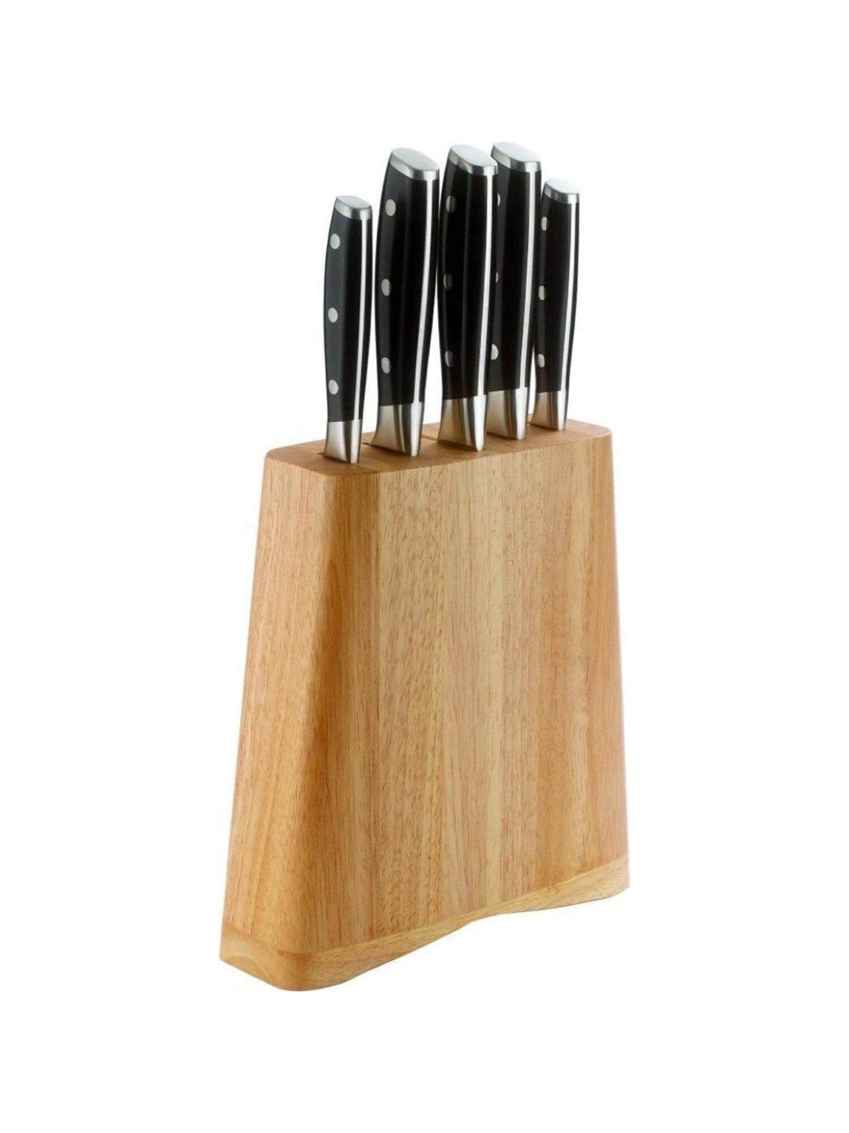 Grunwerg Rockingham Forge Knife Block Set RF7090 – 6-Piece Stainless Steel