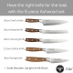 Grunwerg Knife Block Set RF Ashwood – 6-Piece Stainless Steel