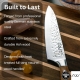 Grunwerg Knife Block Set RF Ashwood – 6-Piece Stainless Steel