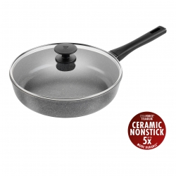 ZWILLING praepann klaaskaanega Terreno Plus – 28 cm alumiinium keraamilise mittenakkuva kattega