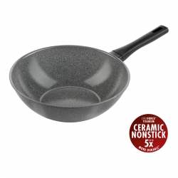 ZWILLING wok Terreno Plus – 28 cm alumiinium keraamilise mittenakkuva kattega