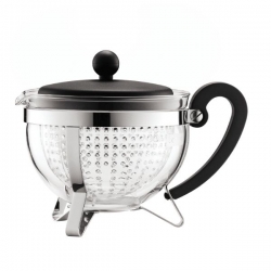Bodum Teapot Chambord – 1.0 L Glass with Plastic Lid and Filter