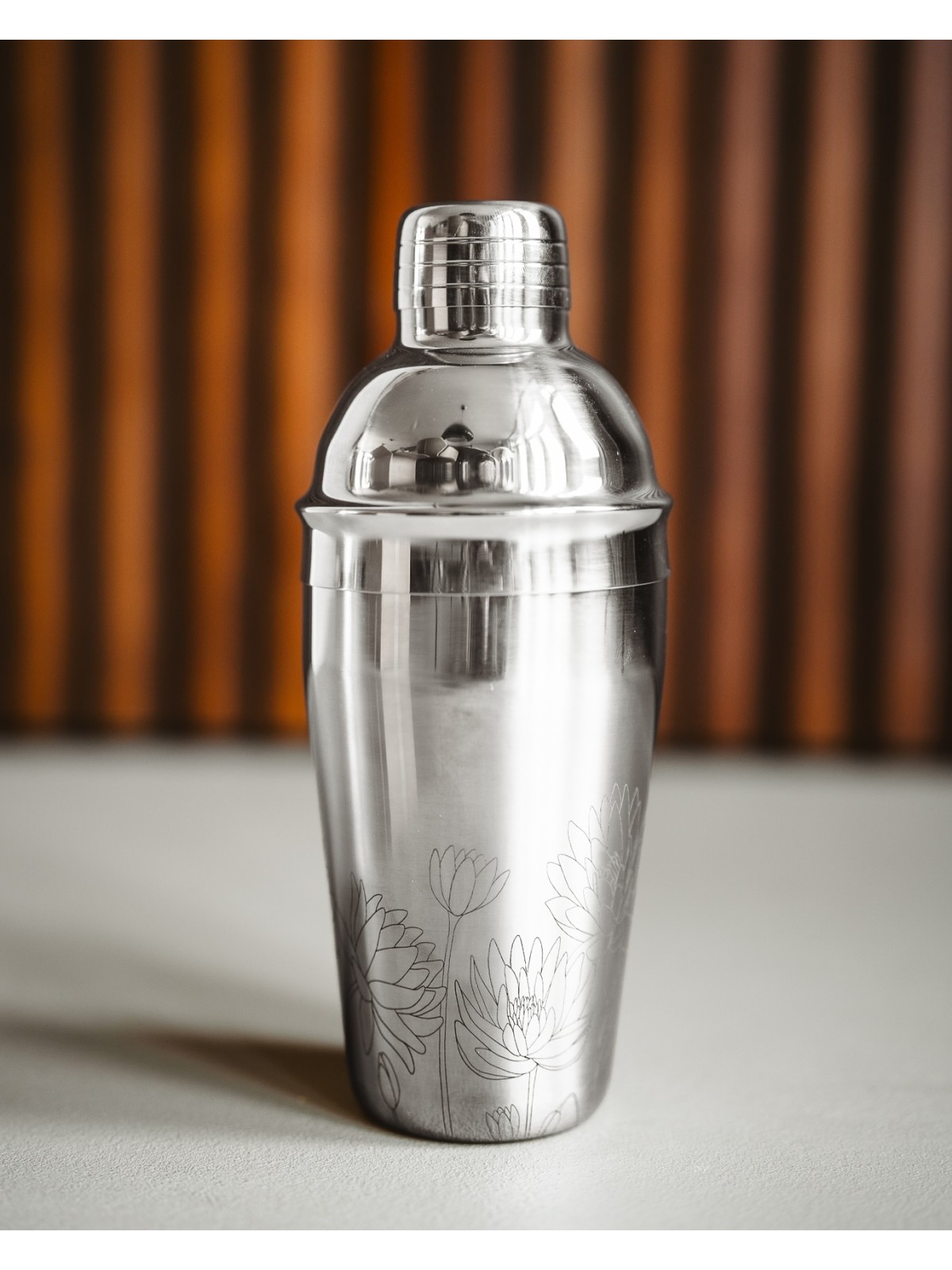 Leopold Vienna Cocktail Shaker Flowers – Stainless Steel