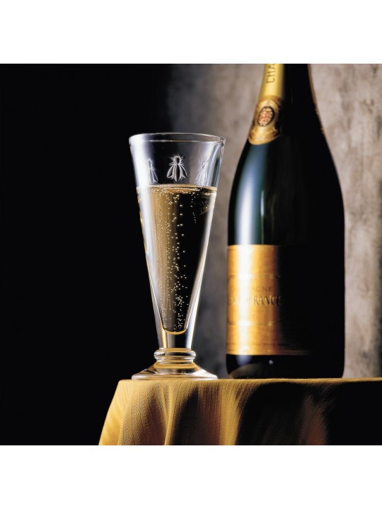 La Rochère Abeille Flutes – Pressed Glass