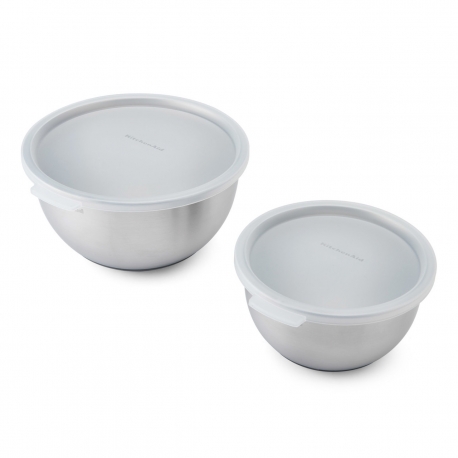 KitchenAid Set of 2 Mixing Bowls, Stainless Steel