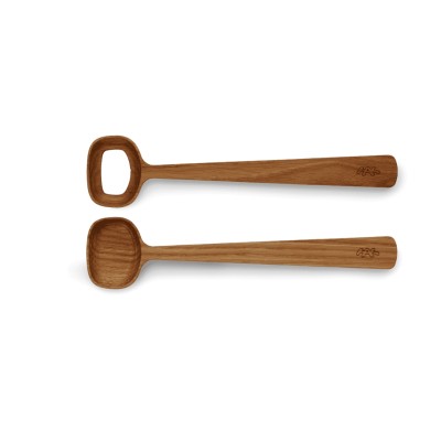 Kähler Hammershøi Salad Serving Set – Oak