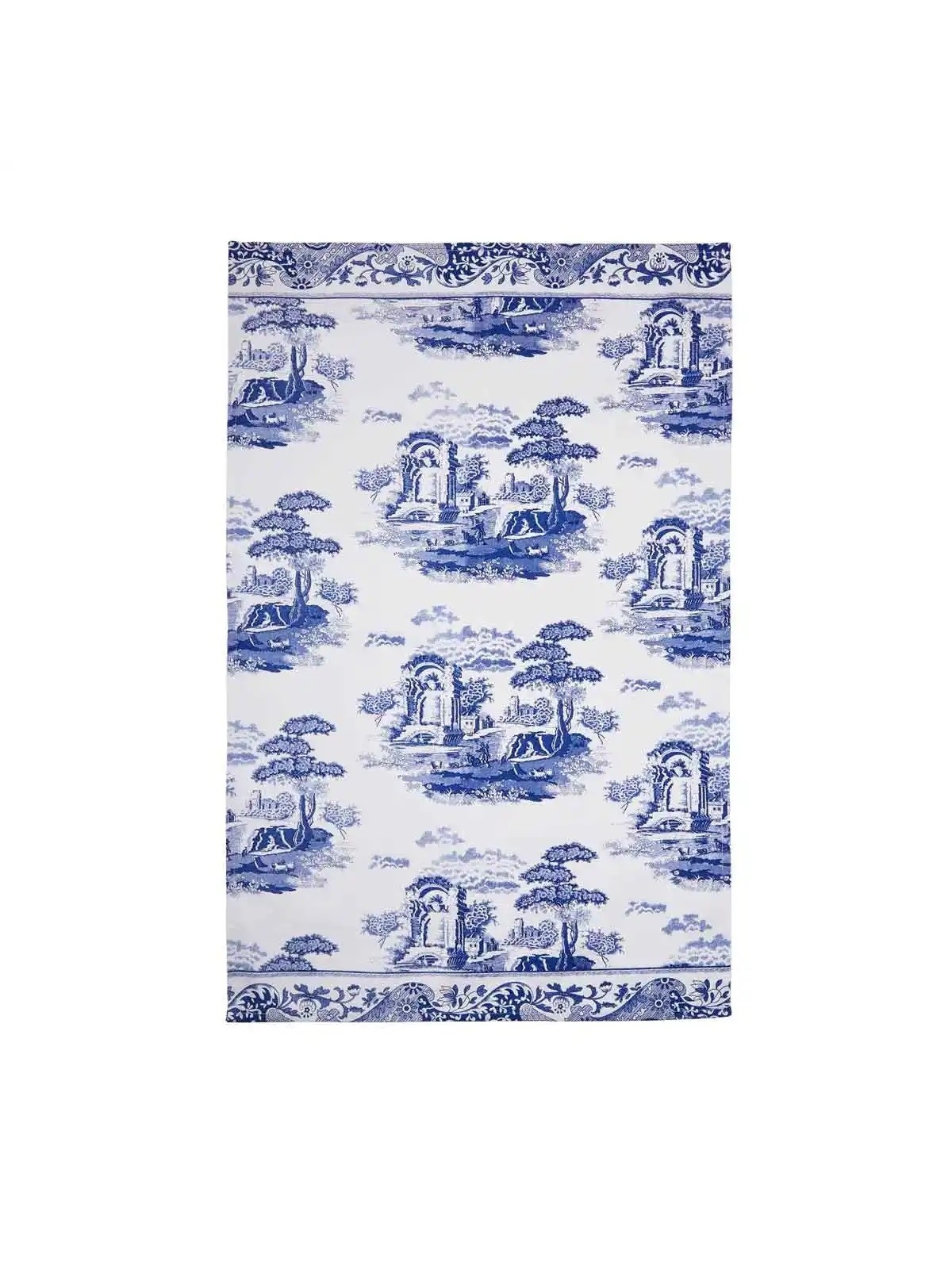 Spode Pimpernel Tea Towel Blue Italian – Cotton
