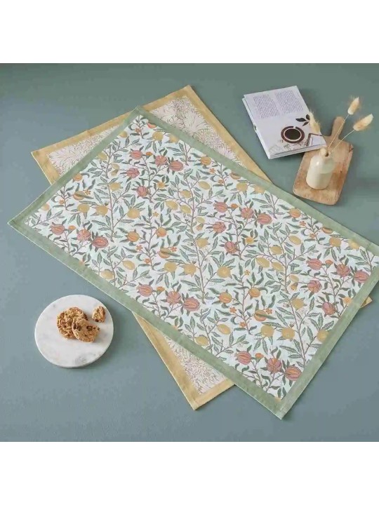 Spode Pimpernel Tea Towel Set Morris & Co. – Fruit & Marigold