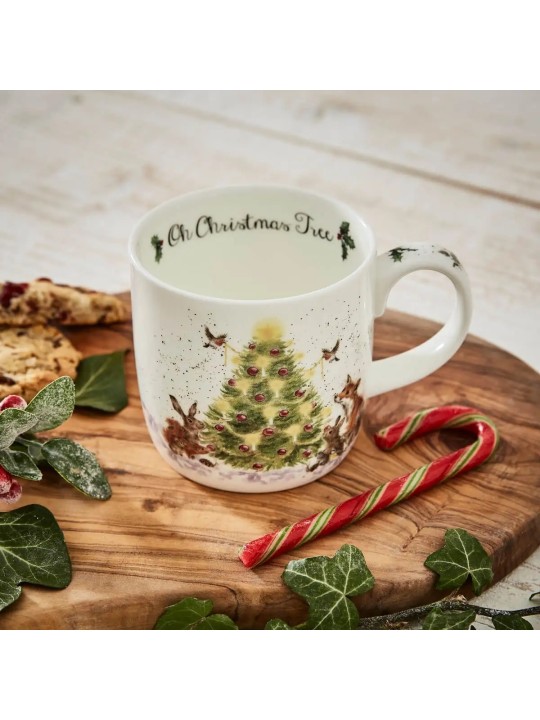 Royal Worcester Fine Bone China Mug – Wrendale Designs Oh Christmas Tree