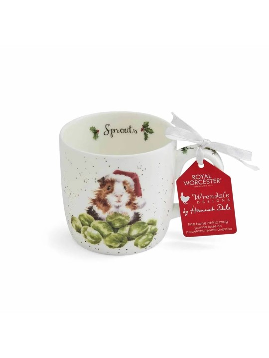 Royal Worcester Fine Bone China Mug – Wrendale Designs Sprouts Guinea Pig