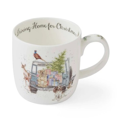 Royal Worcester Wrendale Designs kruus Driving Home for Christmas
