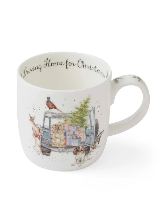 Royal Worcester Wrendale Designs kruus Driving Home for Christmas