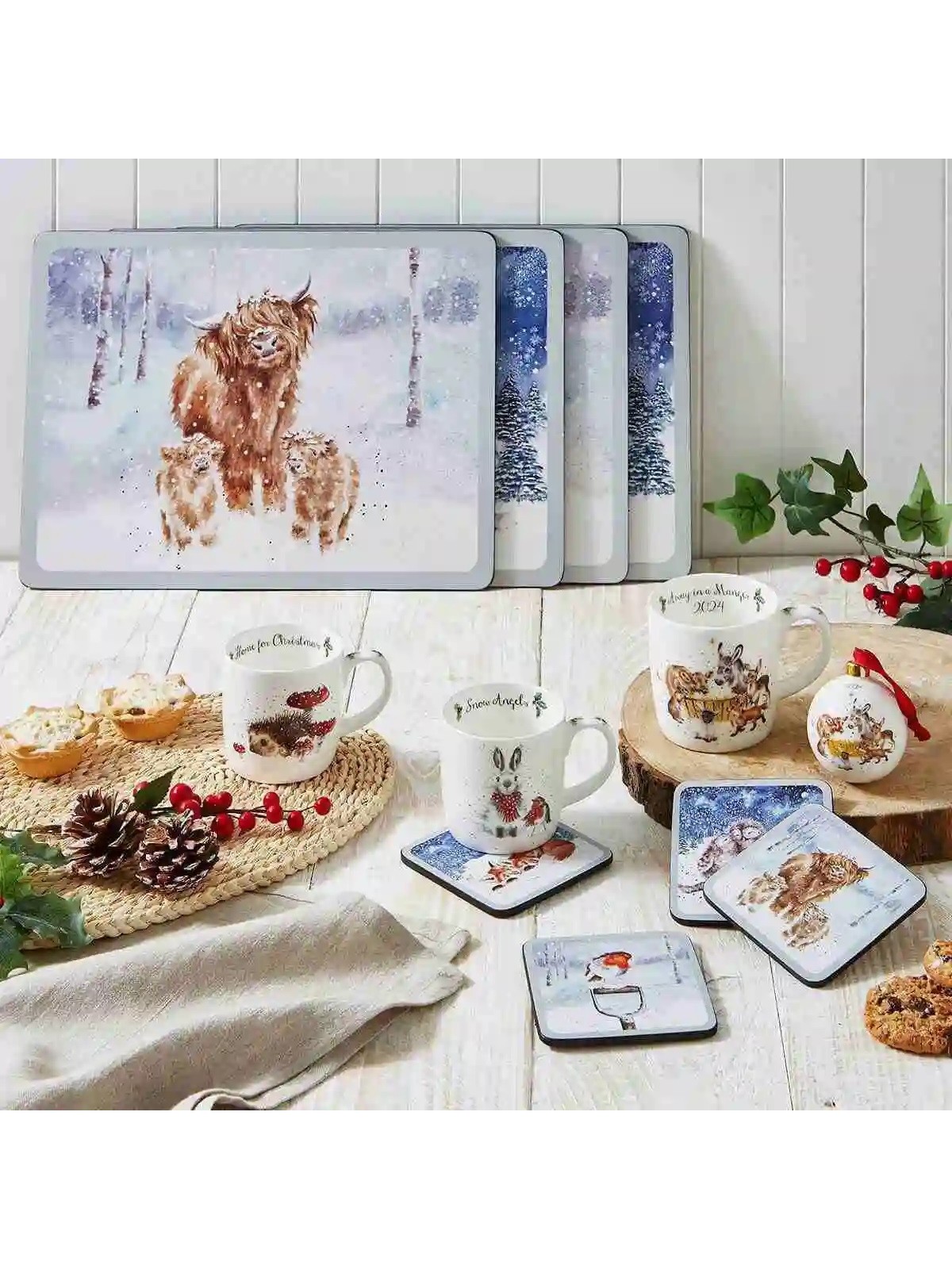 Royal Worcester Wrendale Designs kruus Driving Home for Christmas