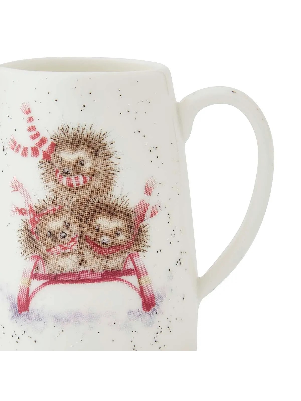 Royal Worcester Wrendale Designs luuportselan minikann – Sledgehogs