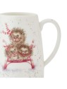 Royal Worcester Wrendale Designs luuportselan minikann – Sledgehogs