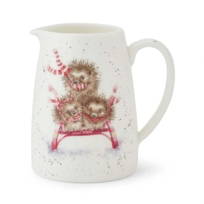 Royal Worcester Wrendale Designs luuportselan minikann – Sledgehogs