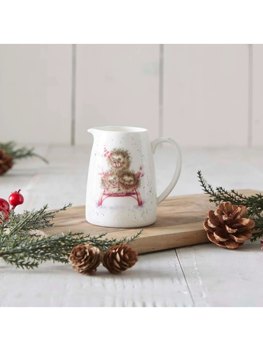 Royal Worcester Wrendale Designs luuportselan minikann – Sledgehogs