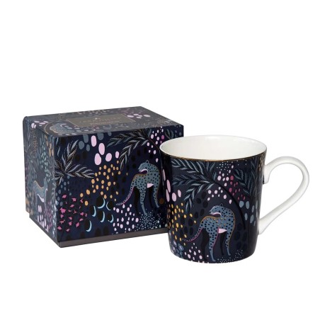 Portmeirion Sara Miller krūze - Midnight Leopard