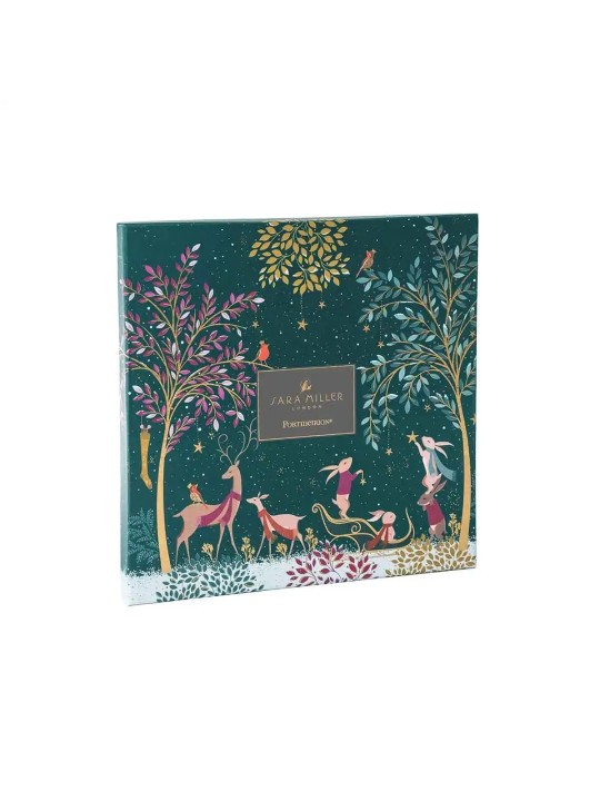 Portmeirion Sara Miller servēšanas paplāte - Woodland Tales Deer & Robin