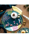Portmeirion Sara Miller servēšanas paplāte - Woodland Tales Deer & Robin