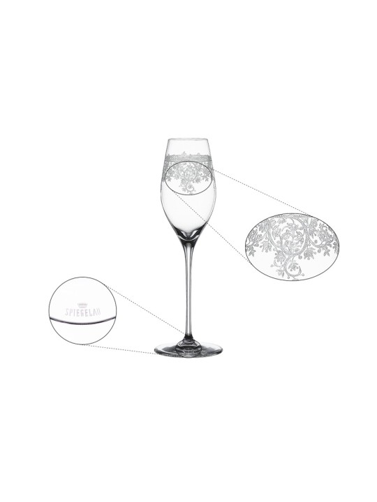 Spiegelau Champagne Glass Arabesque – Set of 2