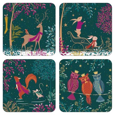 Sara Miller Woodland Tales Coasters – Set of 4