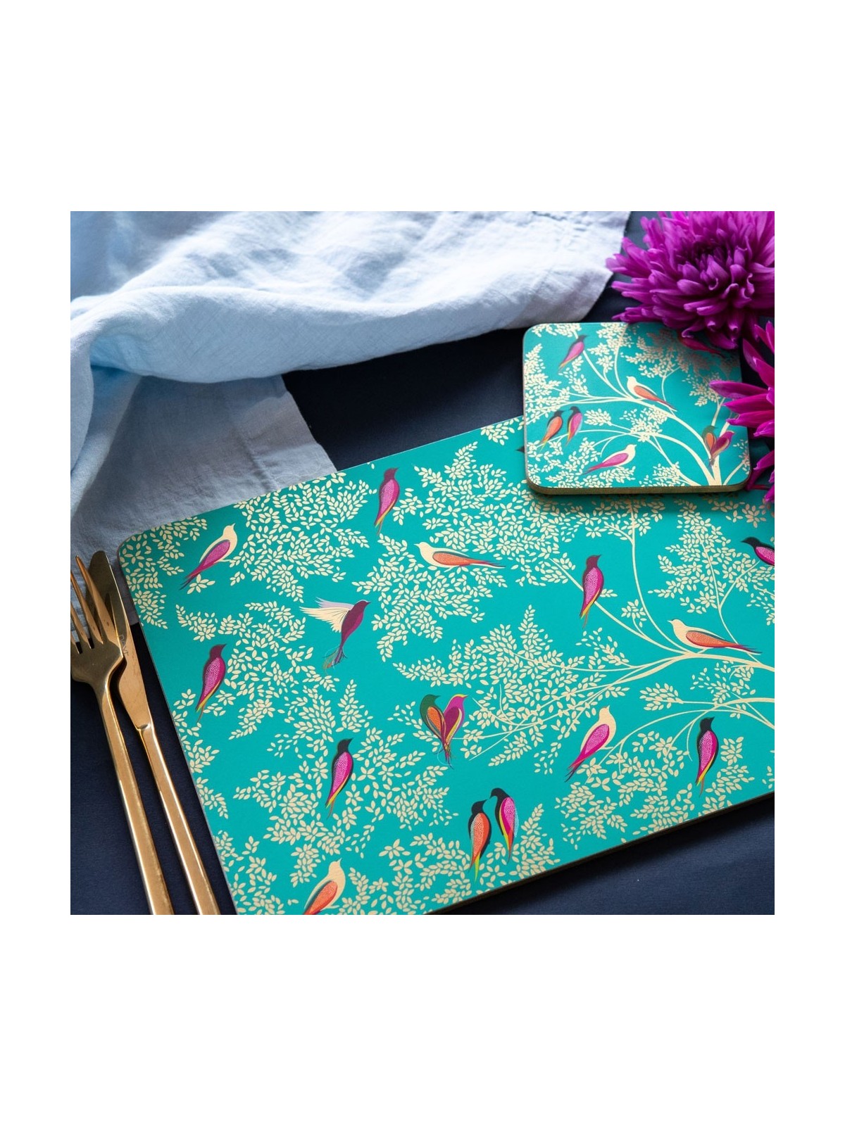 Portmeirion Sara Miller Chelsea kohamatid – roheline – 4 tk